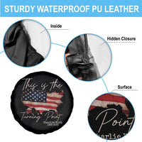 This Is The Turning Point Spare Tire Cover Patriotic American Map Vintage USA Flag - Wonder Print Shop