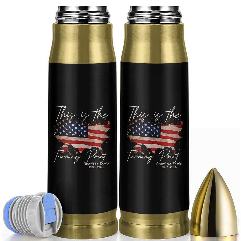 This Is The Turning Point Bullet Tumbler Patriotic American Map Vintage USA Flag - Wonder Print Shop