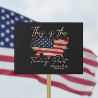 This Is The Turning Point Protest Sign Patriotic American Map Vintage USA Flag - Wonder Print Shop
