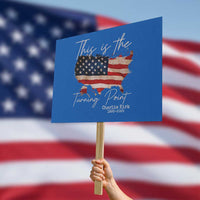This Is The Turning Point Protest Sign Patriotic American Map Vintage USA Flag - Wonder Print Shop