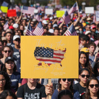 This Is The Turning Point Protest Sign Patriotic American Map Vintage USA Flag - Wonder Print Shop