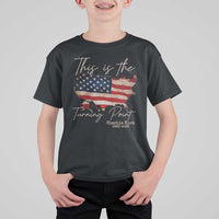 This Is The Turning Point T Shirt For Kid Patriotic American Map Vintage USA Flag - Wonder Print Shop