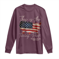 This Is The Turning Point Long Sleeve Shirt Patriotic American Map Vintage USA Flag - Wonder Print Shop