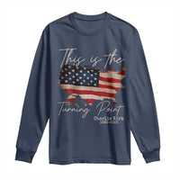 This Is The Turning Point Long Sleeve Shirt Patriotic American Map Vintage USA Flag - Wonder Print Shop