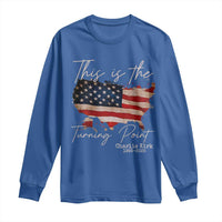 This Is The Turning Point Long Sleeve Shirt Patriotic American Map Vintage USA Flag - Wonder Print Shop