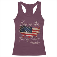 This Is The Turning Point Racerback Tank Top Patriotic American Map Vintage USA Flag - Wonder Print Shop