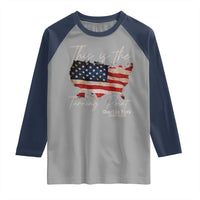 This Is The Turning Point Raglan Shirt Patriotic American Map Vintage USA Flag - Wonder Print Shop