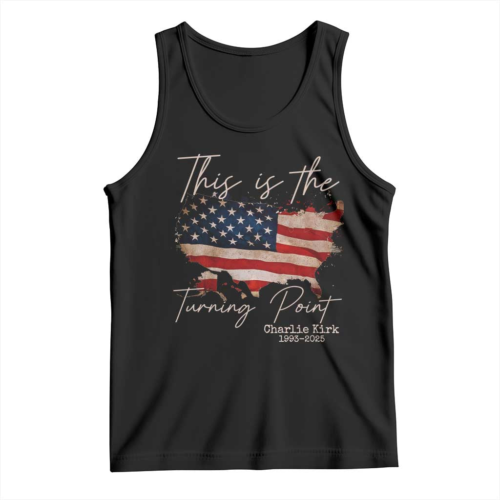 This Is The Turning Point Tank Top Patriotic American Map Vintage USA Flag - Wonder Print Shop