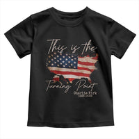 This Is The Turning Point Toddler T Shirt Patriotic American Map Vintage USA Flag - Wonder Print Shop
