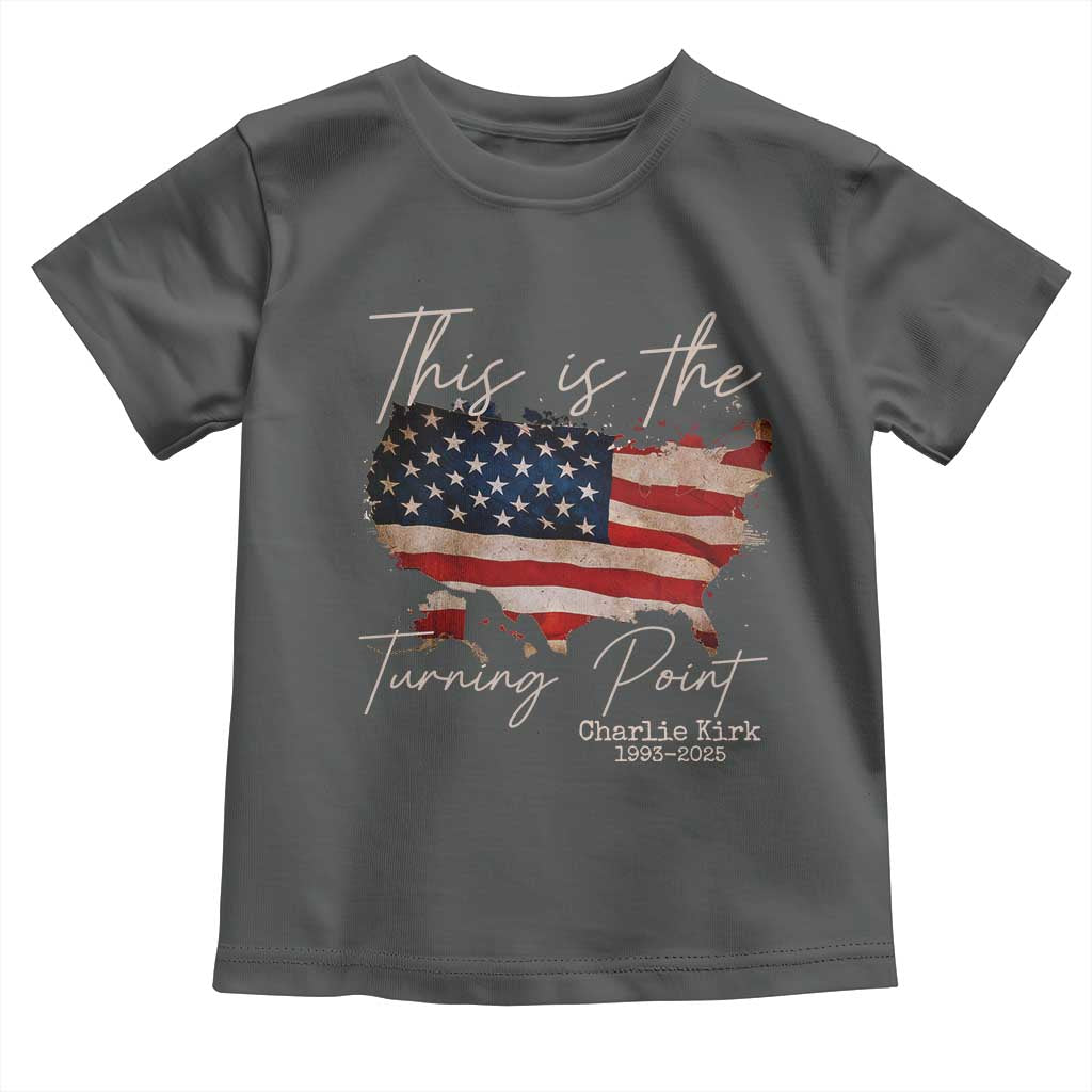 This Is The Turning Point Toddler T Shirt Patriotic American Map Vintage USA Flag - Wonder Print Shop