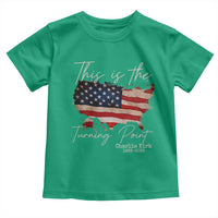 This Is The Turning Point Toddler T Shirt Patriotic American Map Vintage USA Flag - Wonder Print Shop