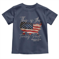 This Is The Turning Point Toddler T Shirt Patriotic American Map Vintage USA Flag - Wonder Print Shop
