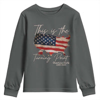 This Is The Turning Point Youth Sweatshirt Patriotic American Map Vintage USA Flag - Wonder Print Shop