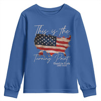 This Is The Turning Point Youth Sweatshirt Patriotic American Map Vintage USA Flag - Wonder Print Shop