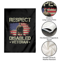 Respect Disabled Veteran Garden Flag Military Soldier Vintage American Flag - Wonder Print Shop
