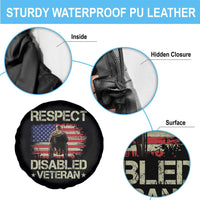Respect Disabled Veteran Spare Tire Cover Military Soldier Vintage American Flag - Wonder Print Shop