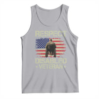 Respect Disabled Veteran Tank Top Military Soldier Vintage American Flag - Wonder Print Shop