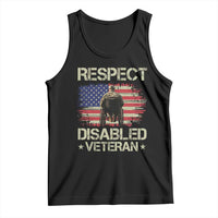 Respect Disabled Veteran Tank Top Military Soldier Vintage American Flag - Wonder Print Shop