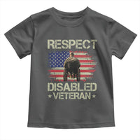 Respect Disabled Veteran Toddler T Shirt Military Soldier Vintage American Flag - Wonder Print Shop