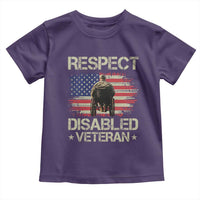 Respect Disabled Veteran Toddler T Shirt Military Soldier Vintage American Flag - Wonder Print Shop