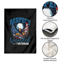 Respect Disabled Veteran Garden Flag Military Soldier American Flag Bald Eagle - Wonder Print Shop