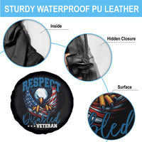 Respect Disabled Veteran Spare Tire Cover Military Soldier American Flag Bald Eagle - Wonder Print Shop