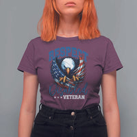 Respect Disabled Veteran T Shirt For Women Military Soldier American Flag Bald Eagle - Wonder Print Shop
