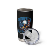 Respect Disabled Veteran Tumbler Cup Military Soldier American Flag Bald Eagle - Wonder Print Shop