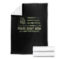 Proud Army Mom Throw Blanket Vintage Camo American Flag Veteran Mother's Day - Wonder Print Shop