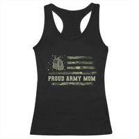 Proud Army Mom Racerback Tank Top Vintage Camo American Flag Veteran Mother's Day - Wonder Print Shop