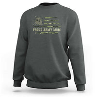 Proud Army Mom Sweatshirt Vintage Camo American Flag Veteran Mother's Day - Wonder Print Shop