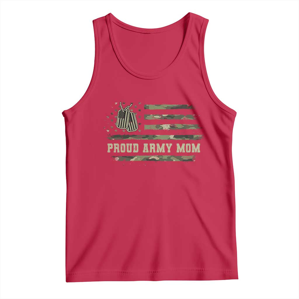 Proud Army Mom Tank Top Vintage Camo American Flag Veteran Mother's Day - Wonder Print Shop