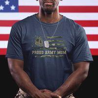 Proud Army Mom T Shirt Vintage Camo American Flag Veteran Mother's Day - Wonder Print Shop
