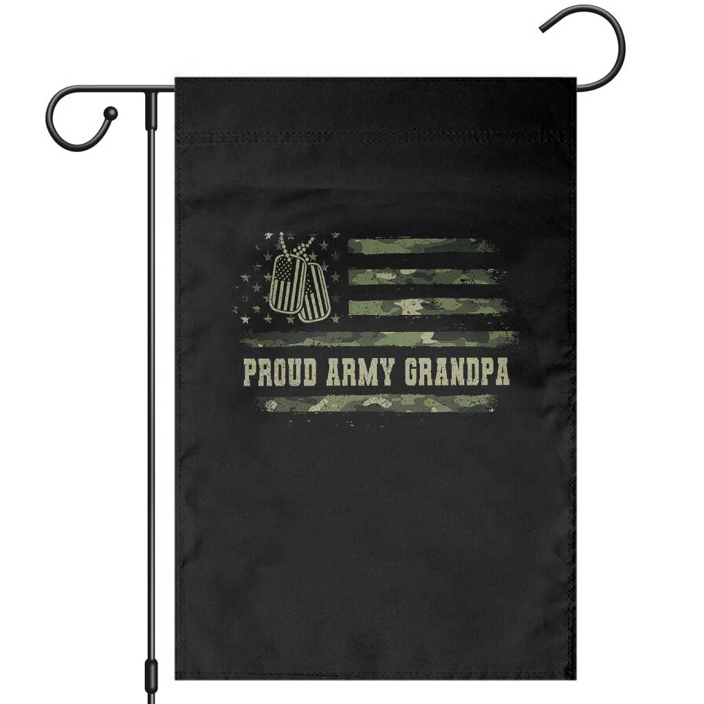 Proud Army Grandpa Garden Flag Vintage Camo American Flag Veteran - Wonder Print Shop