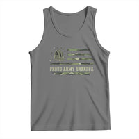 Proud Army Grandpa Tank Top Vintage Camo American Flag Veteran - Wonder Print Shop