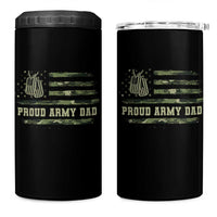 Proud Army Dad 4 in 1 Can Cooler Tumbler Vintage Camo American Flag Veteran Father's Day - Wonder Print Shop