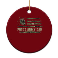 Proud Army Dad Ceramic Ornament Vintage Camo American Flag Veteran Father's Day - Wonder Print Shop