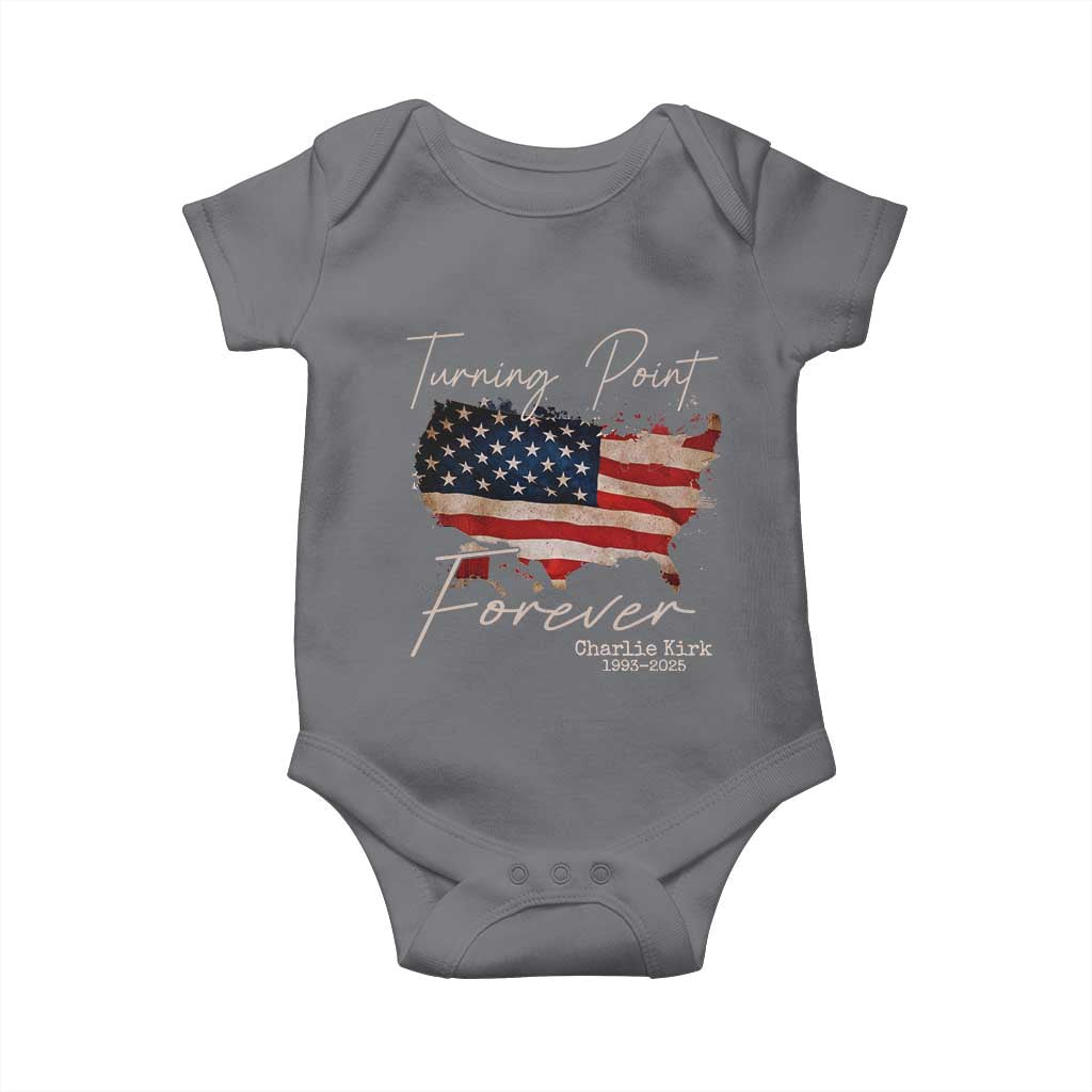 Turning Point Forever Baby Onesie Patriotic American Map Vintage USA Flag - Wonder Print Shop