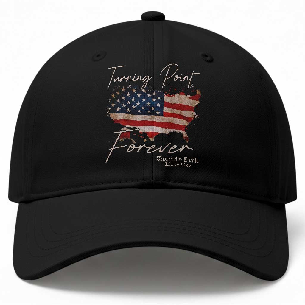 Turning Point Forever Baseball Cap Patriotic American Map Vintage USA Flag