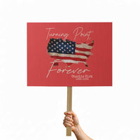 Turning Point Forever Protest Sign Patriotic American Map Vintage USA Flag - Wonder Print Shop