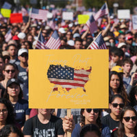 Turning Point Forever Protest Sign Patriotic American Map Vintage USA Flag - Wonder Print Shop