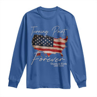 Turning Point Forever Long Sleeve Shirt Patriotic American Map Vintage USA Flag - Wonder Print Shop