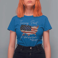 Turning Point Forever T Shirt For Women Patriotic American Map Vintage USA Flag - Wonder Print Shop