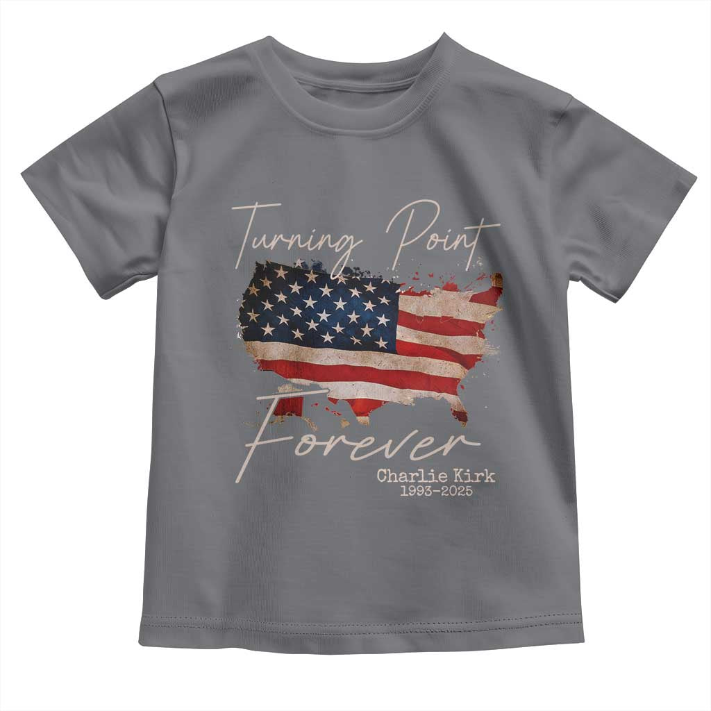 Turning Point Forever Toddler T Shirt Patriotic American Map Vintage USA Flag - Wonder Print Shop