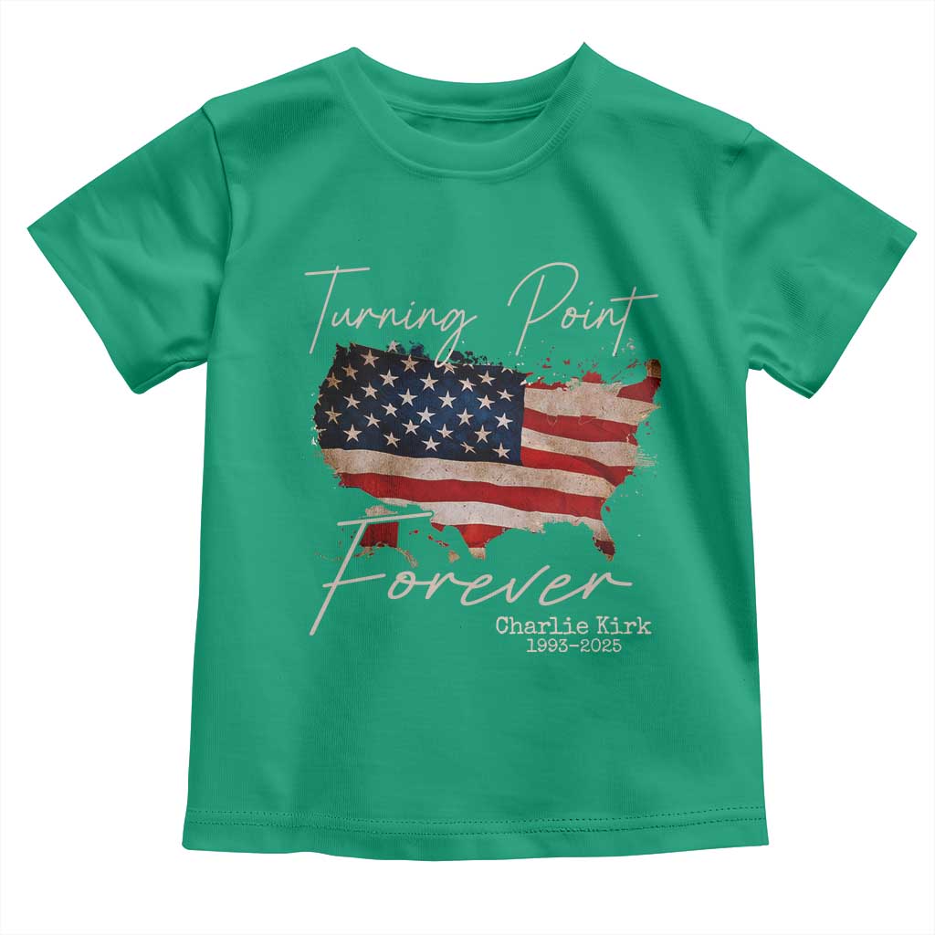 Turning Point Forever Toddler T Shirt Patriotic American Map Vintage USA Flag - Wonder Print Shop