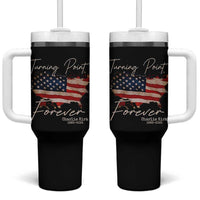 Turning Point Forever Tumbler With Handle Patriotic American Map Vintage USA Flag - Wonder Print Shop