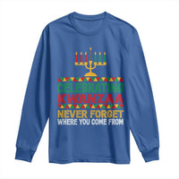 Celebrating Kwanzaa Never Forget Where You Come From Kinara Candle Long Sleeve Shirt