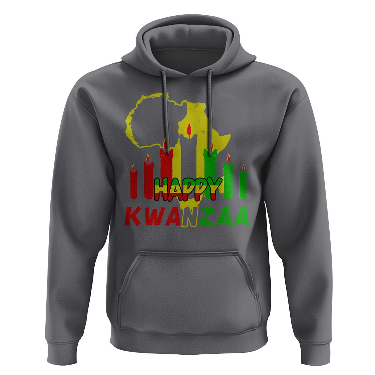 Happy Kwanzaa Hoodie Black Holiday African American Christmas Kinara Candle