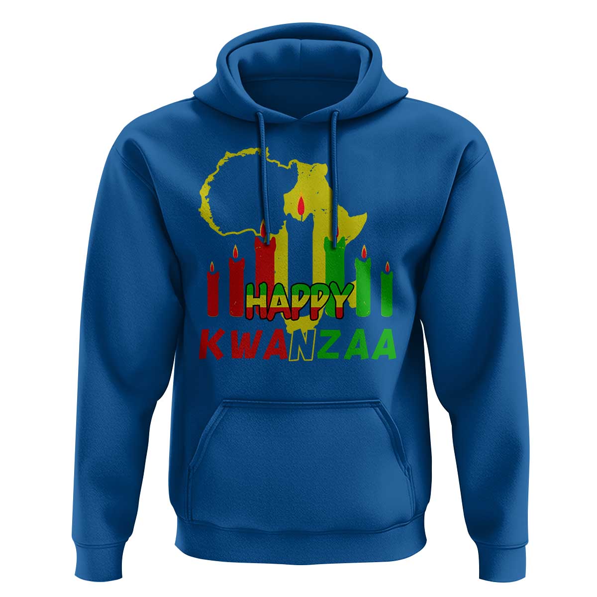 Happy Kwanzaa Hoodie Black Holiday African American Christmas Kinara Candle
