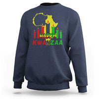 Happy Kwanzaa Sweatshirt Black Holiday African American Christmas Kinara Candle - Wonder Print Shop